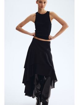 H&M - Women Black Tiered skirt