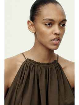 H&M - Women Green Cold-shoulder blouse