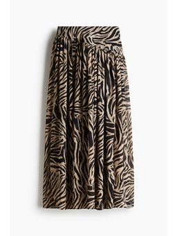 H&M - Women Beige Chiffon maxi skirt