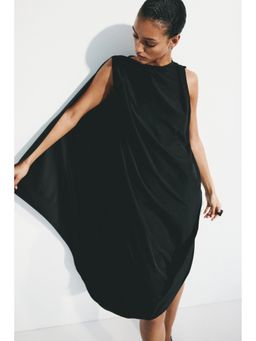 H&M - Women Black Draped midi dress