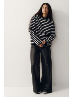 H&M - Women Blue Oversized sweatshirt