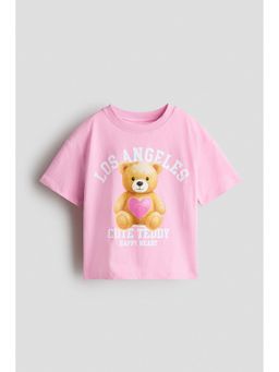 H&M - Girls Pink Printed T-shirt