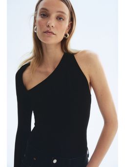 H&M - Women Black One-sleeve bodysuit