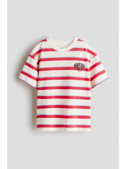 H&M - Boys Red Printed piqu T-shirt