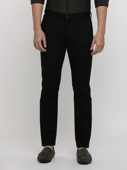 Crocodile - Black Textured Stretch Trouser