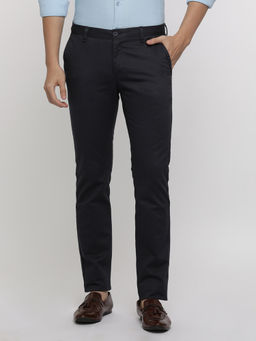 Crocodile - Dark Grey Textured Stretch Trouser