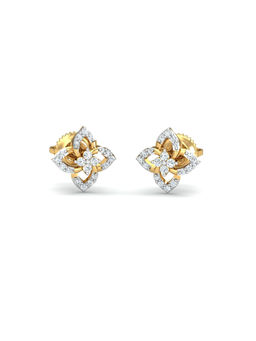 KuberBox - Tetrad Stud Earrings 18K Gold