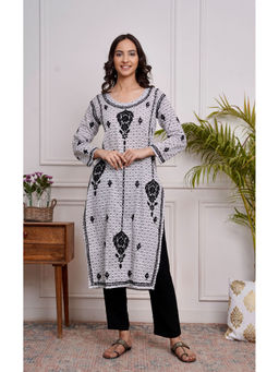 HOUSE OF KARI - Saba Chikankari in Mul cotton in White Kurta