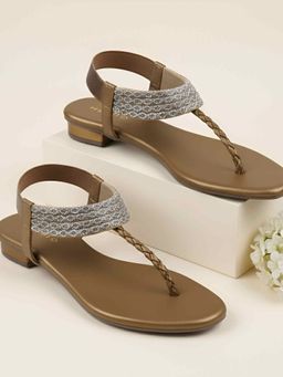 Metro - Women Gold Sandals