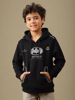 Kidsville - Official Dc Comics Batman Boys Cotton Fleece Hooded Hoodie