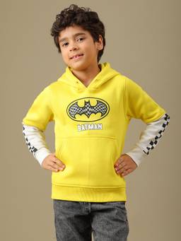 Kidsville - Official Dc Comics Batman Boys Cotton Fleece Hooded Hoodie