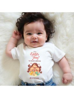 KNITROOT - Raksha Bandhan Theme Wouldn't Understand #Sistersquad T-Shirt - White