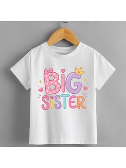 KNITROOT - Raksha Bandhan Theme Big Sister T-Shirt - White