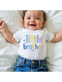 KNITROOT - Raksha Bandhan Theme Little Brother T-Shirt - White