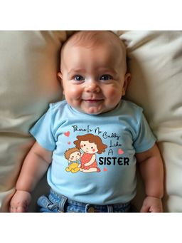 KNITROOT - Raksha Bandhan Theme There Is No Buddy Like Sister T-Shirt - Blue