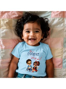 KNITROOT - Raksha Bandhan Theme The Coolest Sibling Duo! T-Shirt - Blue