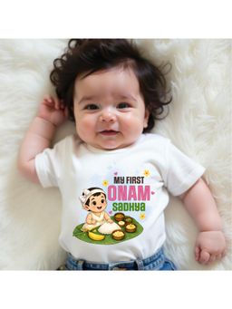 KNITROOT - My First Onam Sadhya T-Shirt - White