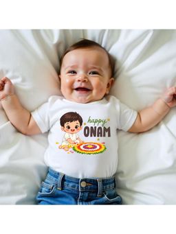 KNITROOT - Happy Onam T-Shirt - White