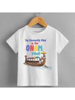 KNITROOT - My Favourite Vibe Is The Onam Vibe! T-Shirt - White