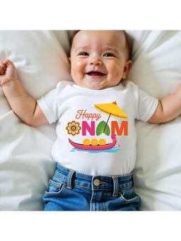 KNITROOT - Happy Onam T-Shirt - White