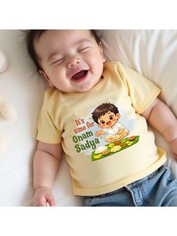 KNITROOT - It's Time For Onam Sadya T-Shirt - Yellow