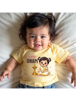 KNITROOT - Happy Onam T-Shirt - Yellow