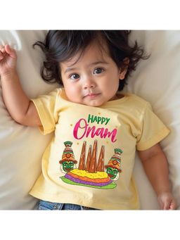KNITROOT - Happy Onam T-Shirt - Yellow