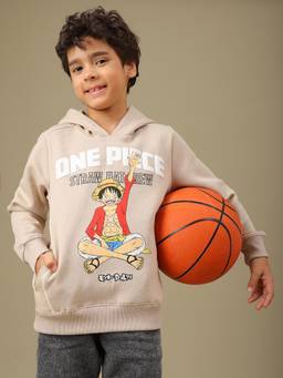 Kidsville - Official One Piece Luffy Boys Cotton Blend Hooded Hoodie