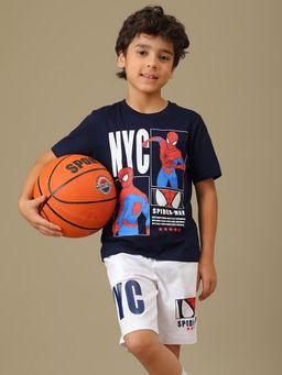 Kidsville - Official Marvel Comics Spider-Man Cotton T-Shirt And Shorts Set
