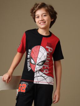 Kidsville - Official Marvel Spider-Man Great Power Mask Cotton T-Shirt