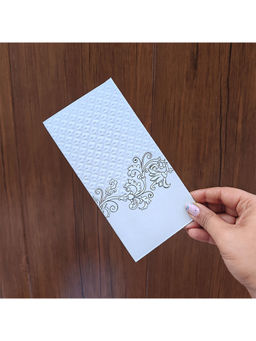 The Big Trove - White Self Texture Envelop (Pack of 10)