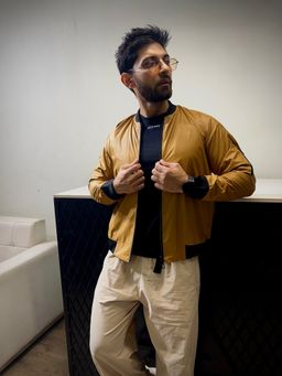 Aesthetic Bodies - Men Bomber Taupe Jacket
