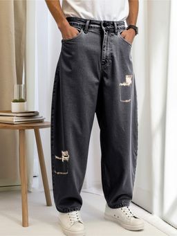 IZF - Patchwork baggy Black Jeans