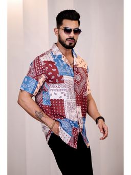Eszett - Men Multi-Color Cotton Paisley Casual Shirt