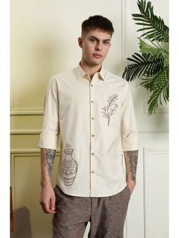 Eszett - Barley Pop Embroidery Cream Shirt