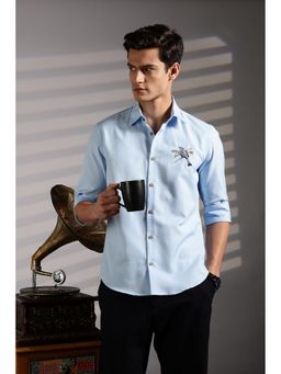 Eszett - Birdy Embroidery Blue Shirt