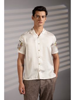 Eszett - Cosmos Embroidery Cream Shirt