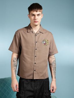 Eszett - Furious Embroidery Brown Shirt