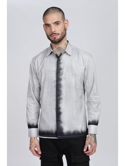 Eszett - Men Grey Ombre Full Sleeves Casual Shirt