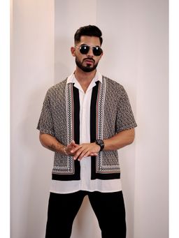 Eszett - Men Multi Color Cotton Geometric Casual Shirt