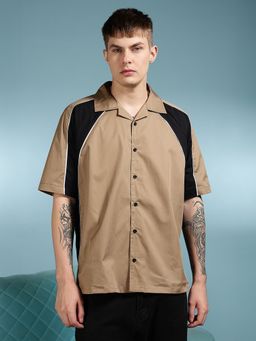 Eszett - Motor-Sport Oversized Brown Shirt