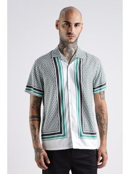Eszett - Originals Block Print Cotton Cuban White Shirt
