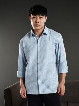 Eszett - Blue Stripes Full Sleeves Casual Shirt