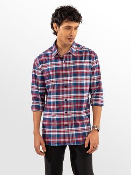 Eszett - Men Multi Color Cotton Checks Casual Shirt