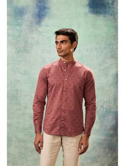MH&Y - Rust Full Sleeve Mandarin Collar Shirt