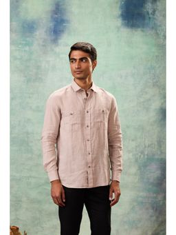 MH&Y - Taupe Full Sleeve Safari Shirt