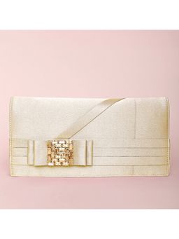 Peora - Cream Clutch Purses for Women Handmade Evening Bridal Clutch - C106Gry