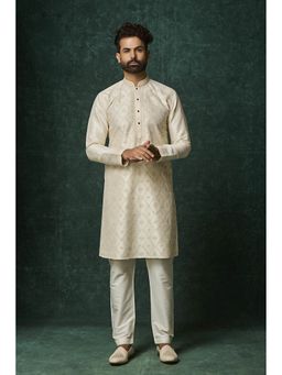 VANSHIK - Rawsilk Yellow Kurta With Pant