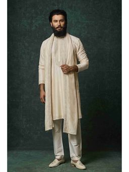 VANSHIK - Silk Yellow Kurta With Pant And Dupatta