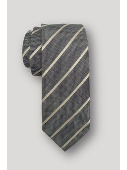 The Tie Hub - Classic Formal Stripe Silk Blue Necktie